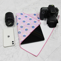Sac en tissu auto-adhésif magique personnalisé imprimé pour appareil photo sac de maquillage en microfibre