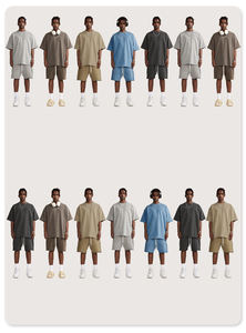 MT2559 थोक कस्टम प्रिंट कढ़ाई लोगो ग्राफ़िक 260 जीएसएम 100% कॉटन टी शर्ट धुली हुई टी-शर्ट - Product Image 6