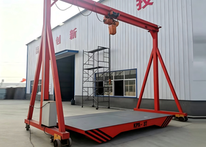 Grue portique télescopique à poutre simple sur pneus en caoutchouc de 3 tonnes pour la manutention de marchandises dans les entrepôts logistiques - Product Image 4