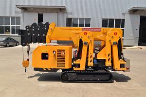 Mesin pengangkat derek warna kustom Spider Crane kapasitas beban 3ton daya ganda dengan CE - Product Image 2