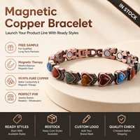 Joyería Magnética de Cobre Puro, Pulsera de Eslabones con Diseño de Escamas de Pescado y Cierre, Venta al por Mayor, Línea de Joyería de Salud Personalizada