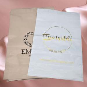 Prix de gros d'usine, sac d'expédition en polyéthylène de haute qualité, imprimé sur mesure, imperméable, couleur pêche nude beige - Product Image 5