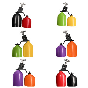 Campana di legno Bull Bell, Campana di plastica Bangzi, Campana a doppia testa bicolore, Campana a tono medio e basso, <span class=keywords><strong>Strumento</strong></span> a percussione - Product Image 4