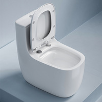 WC monobloc à siphon silencieux, en céramique, à poser au sol, hauteur confort, blanc, articles sanitaires pour hôtels, vente en gros