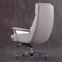 Chaise de bureau de direction haut de gamme, moderne, en cuir PU noir et jaune clair, pour PDG et cadres