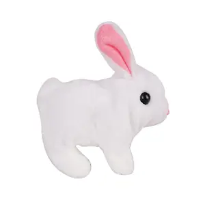 1-3 coelho pequeno cão de pelúcia, brinquedo, infantil, simulação, caminhada, chamará de coelho branco, boneca para menina