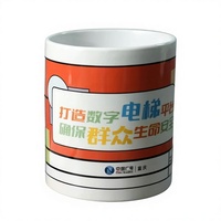 Mug en céramique chauffant par sublimation fait main, coffret cadeau de Noël, couleurs personnalisables, logo, compatible micro-ondes et lave-vaisselle
