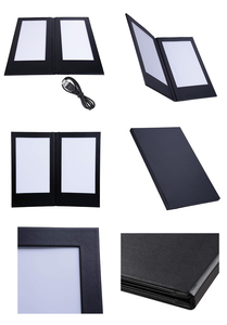 Phổ biến có thể sạc lại chiếu sáng <span class=keywords><strong>menu</strong></span> bìa cho 5.5x11 chèn giấy Led người giữ <span class=keywords><strong>menu</strong></span> - Product Image 5