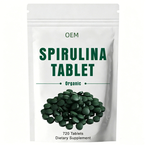 Tabletas de Espirulina Natural al por Mayor, Marca Privada OEM, Superalimento Vegano, Rico en Proteínas, Hierro y Minerales, Suplemento Diario para el Bienestar - Product Image 1