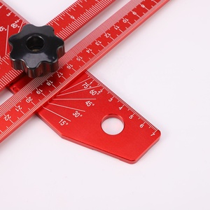 Multi-function 350mm Aluminum Alloy T-type Scribe Ruler Woodworking Precision Mark Measuring Ruler with Pencil - Product Image 5