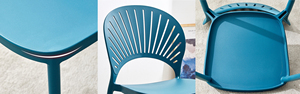 Commercio all'ingrosso moderno esterno forte colore nero senza braccioli pp <span class=keywords><strong>sedia</strong></span> impilabile <span class=keywords><strong>sedia</strong></span> di plastica per ristorante bar tavoli 4 sedie - Product Image 6