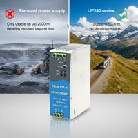 Alimentation électrique sur rail DIN Mornsun LIF240-20B48R3 240W 48V 5A, efficacité 94%, PFC actif, -40~85°C, 5000m /IEC62368, télécommunications