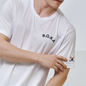 ROKA Korea Camiseta de manga corta de malla transpirable de secado rápido, ligera, para entrenamiento táctico, deportes, gimnasio, para hombre - Product Image 6