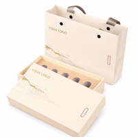 Boîte cadeau écologique pour petits flacons avec sac fourre-tout, logo personnalisé, emballage minimaliste crème pour vernis à ongles et parfum, OEM ODM