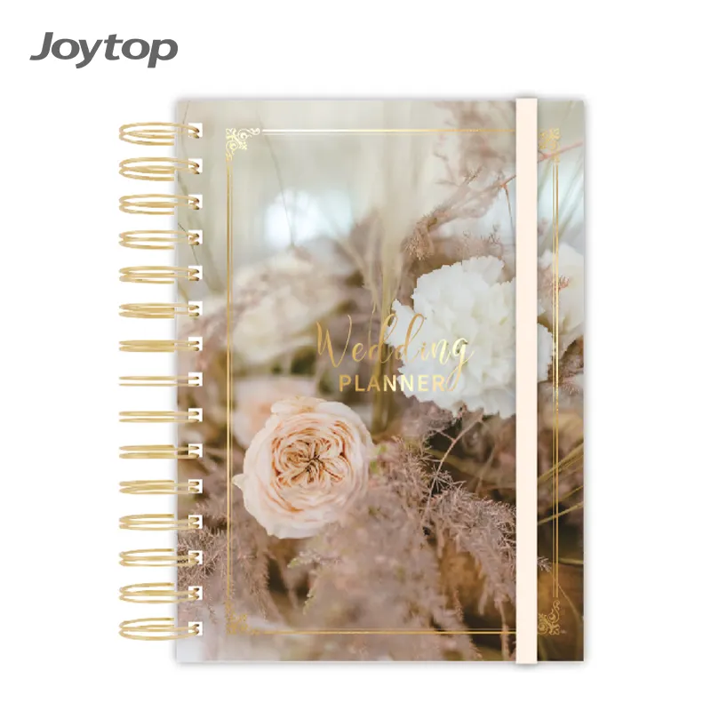 Joytop 2023 हार्ड कवर Undated दुल्हन योजना डायरी सोने सर्पिल बाध्यकारी हार्डकवर कागज उपहार शादी अतिथि पुस्तक योजनाकार