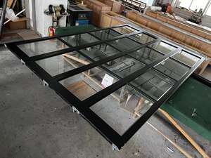 <span class=keywords><strong>Porte</strong></span> de <span class=keywords><strong>garage</strong></span> <span class=keywords><strong>motorisée</strong></span> à panneau en verre trempé avec cadre en aluminium à bas <span class=keywords><strong>prix</strong></span> - Product Image 6