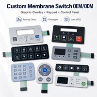 Teclado de Membrana Personalizado Directo de Fábrica, IP67 Impermeable, con Retroiluminación y Superposición Gráfica para Panel de Equipos de Control Industrial