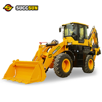 Multifungsi pertanian Ce merek kecil 4x4 penggali 4 roda penggerak retrosnadora 4wd Towable Mini Backhoe Loader