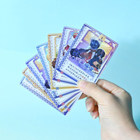 Jeu de cartes à collectionner personnalisé sur le thème de l'anime avec boîte cadeau, papier épais 350 g/m², impression offset CMJN multicolore, art des personnages