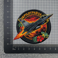 Écusson personnalisé OEM pour veste, gilet ou sac à dos, motif aviation ciel étoilé montagne tropicale, brodé avec fixation auto-agrippante