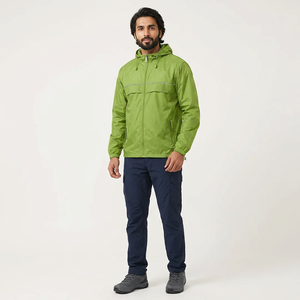 <b>Men's</b> High Quality <b>Lightweight</b> Comfortable Waterproof Windbreaker <b>Rain</b> & Snow <b>Jacket</b> with Stand Collar and Front Logo - Product Image 1