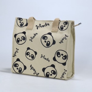 Bolsa Tote con Logotipo Personalizado, Diseño de Panda, Bolsas de Lona al por Mayor, Gran Capacidad, Bolso de Hombro, Regalos para Mujer, Decoración - Product Image 4