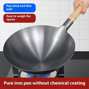 <span class=keywords><strong>Wok</strong></span> de Hierro Tradicional, <span class=keywords><strong>Wok</strong></span> Doméstico, Sartén Antiadherente, Sin Recubrimiento, Cuchara Grande, Cuchara Tipo Caballo, Especial para Estufa de Gas - Product Image 4