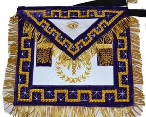 Delantal de cuero Master Mason al por mayor con logotipo bordado a mano e insignia cosida característica magnética - Product Image 2