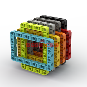 BEBRICKS Série de pièces de construction 39794 Technical Liftarm Modified Frame Thick 7x11 Open Center, briques de construction pour <span class=keywords><strong>Wedo</strong></span> et Spike - Product Image 4