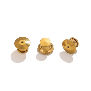 Breloques à tête plate |   Accessoires de maroquinerie et de couture en acier inoxydable plaqué or 18 carats pour sacs en cuir, chapeaux et vêtements, avec clous à capuchon pour la création de bijoux DIY - Product Image 4