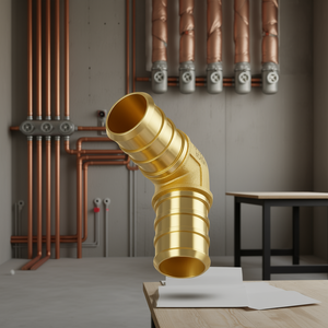 Raccord coudé en laiton à serrage 1/2 po pour systèmes de chauffage et tuyaux de plomberie - Product Image 2