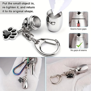 Kotak Kremasi Hewan Peliharaan Mini Modern yang Dapat Disesuaikan, Kalung Abu Hewan Peliharaan dan Guci, Produk Baru yang Unik - Product Image 6