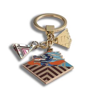 Llavero de Metal con Colgante de Pirámide de Dragón de Dibujos Animados en 3D, Esmalte Suave, Recuerdo, Regalo - Product Image 4