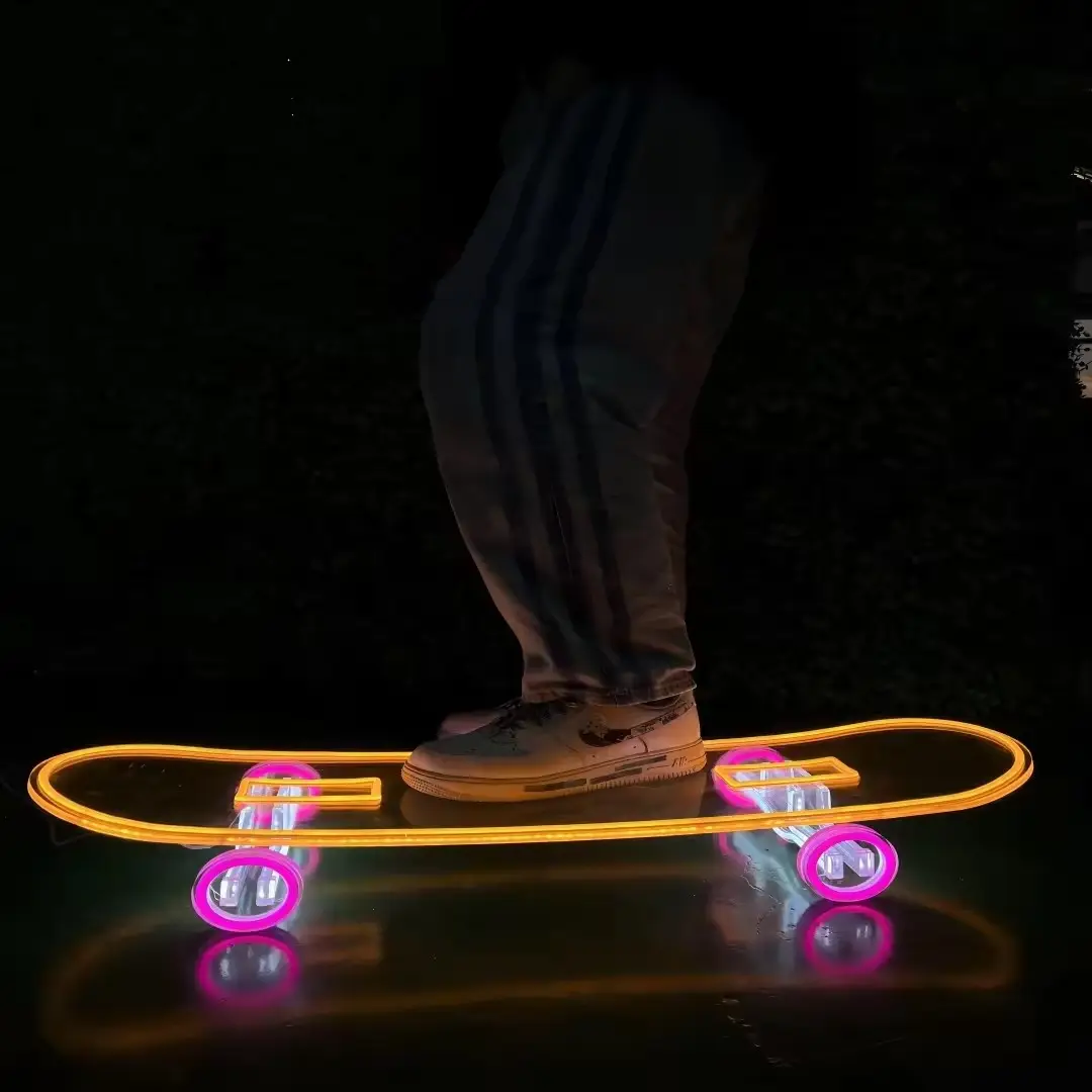 스케이트 보드 LED 네온 사인 조명 아트 장식 조명 가정 장식 조명