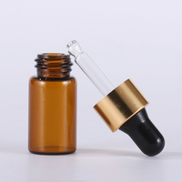 Flacons compte-gouttes en verre WOGU Amber pour échantillons, 1ml, 2ml, 3ml, 5ml, pour huile capillaire, emballage cosmétique, huile essentielle