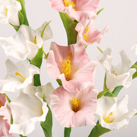 Fleurs artificielles Gladiolus en PU de haute qualité, style nordique, respectueuses de l'environnement, arrangements floraux pour la maison, décorations de mariage