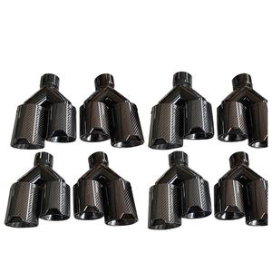 ปลายท่อไอเสียสแตนเลส 304 แบบยูนิเวอร์แซล พร้อมโลโก้ <span class=keywords><strong>M</strong></span>  ปลายท่อคาร์บอนไฟเบอร์คู่ สำหรับ BMW - Product Image 1