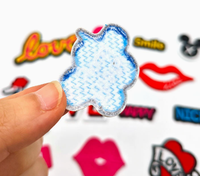 Nouveau Patch Brodé Lettre Anglaise 'Love' Lèvres Rouges Cœur, Thermocollant, pour Dropshipping Transfrontalier, Patch Décoratif
