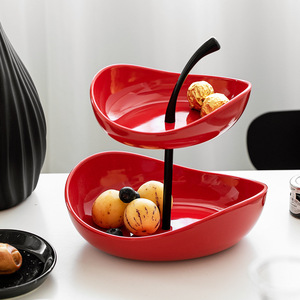 Promo Panas! Rak Buah Baru untuk Meja Kopi Ruang Tamu, Rak Buah 3 Tingkat dengan Stand Logam, Nampan Sajian untuk Meja Dapur - Product Image 1