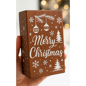 Urna Funeraria de Primera Calidad con Diseño Navideño Impreso, Urna para Cremación en Venta por Exportadores - Product Image 1