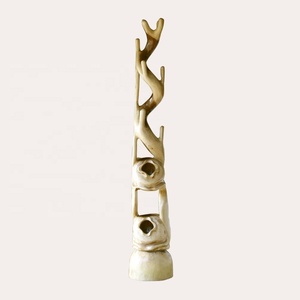 Escultura de rama de madera natural hecha a mano, adorno abstracto tallado en raíz de café para decoración de lujo en el vestíbulo de hoteles y hogares, venta al por mayor. - Product Image 1