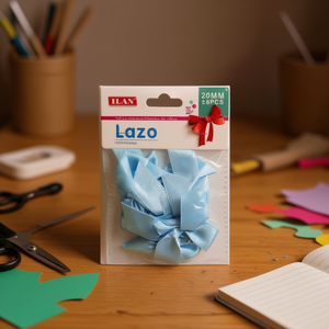 Ilan Lazo 20Mm Ruban à nœud 8 pièces bleu pour artisanat et décoration - Product Image 2