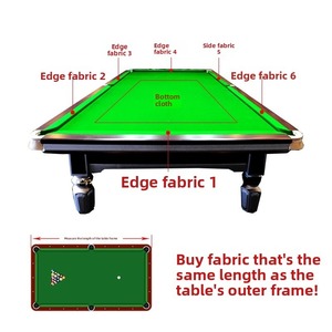 Drap de billard anglais Liber Win Double Red Line de 12 pieds, ensemble complet de draps de billard, qualité compétition - Product Image 2