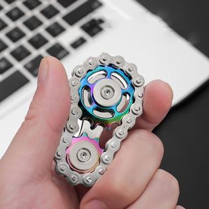 Gyroscope Fidget à Engrenages en Chaîne, Engrenage de Main, Pignon de Doigt, Roue Métallique, Gyroscope à Chaîne d'Engrenages - Product Image 3