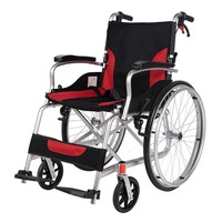 Kursi Roda Manual Aluminium 12.5kg dengan Roda Belakang 24-Inci dan Sandaran Setengah Lipat