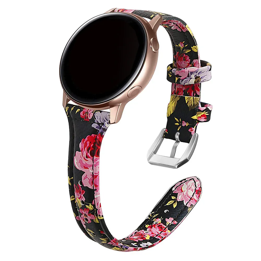 Factory Price Genuine Leather Strap Belt for Samsung Galaxy Watch Band Small Pretty Waist Italian Leather Smart Watch Bracelet