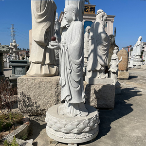 Statues de Bouddha Bodhisattva <span class=keywords><strong>Jizo</strong></span> Ksitigarbha sculptées à la main en pierre naturelle pour projet de jardin extérieur de temple, à vendre - Product Image 5
