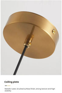 JYLIGHTING LED Small Alabaster Pendant Light Modern Copper Hanging Lamp Minimalist Marble Luxury 1 Piece Nordic Lights - Product Image 4