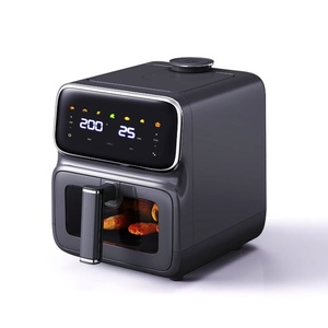 Friteuse carrée en acier inoxydable au design moderne et à usage domestique Four profond multifonctionnel antiadhésif à faible teneur en matière grasse avec source d'alimentation électrique - Product Image 2