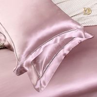 Parure de draps de luxe 100 % soie de mûrier, douce pour les peaux sensibles, 4 pièces : drap-housse, drap plat, housse de couette, taies d'oreiller